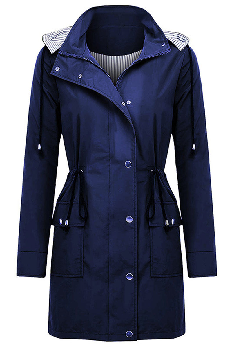 Chaqueta ligera mujer con capucha y cordón ajustable
