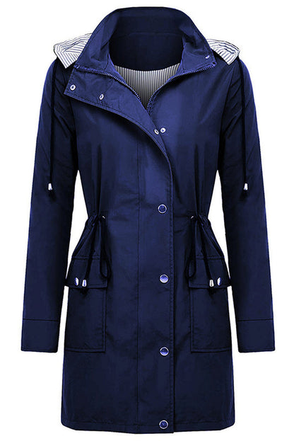Chaqueta ligera mujer con capucha y cordón ajustable