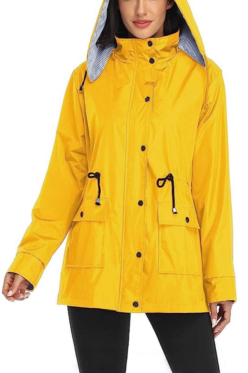 Chaqueta ligera mujer con capucha y cordón ajustable