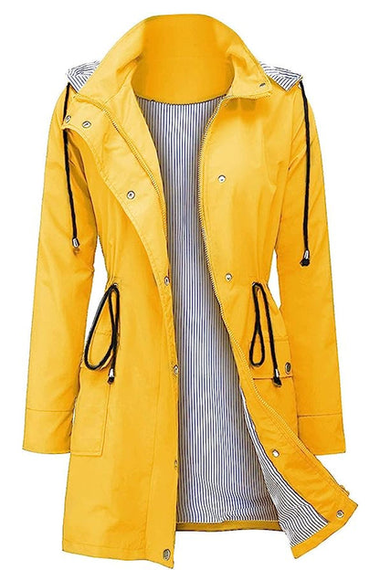 Chaqueta ligera mujer con capucha y cordón ajustable