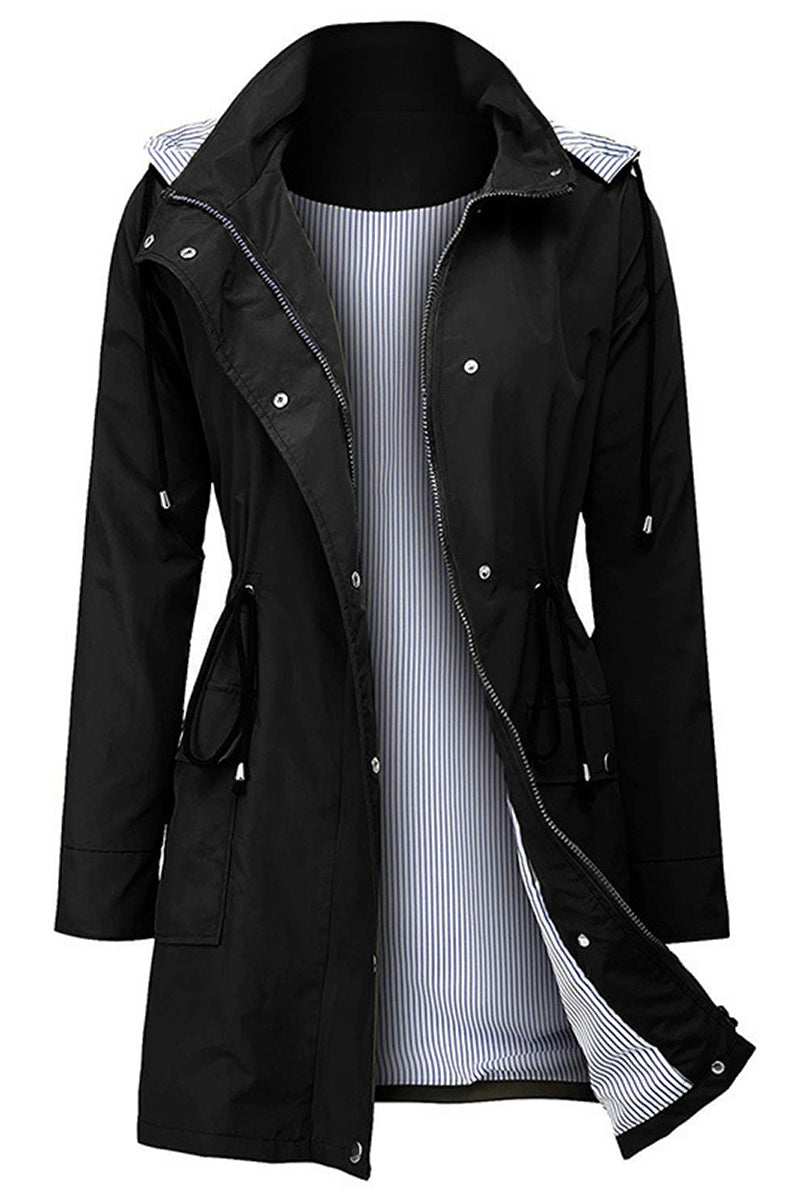 Chaqueta ligera mujer con capucha y cordón ajustable