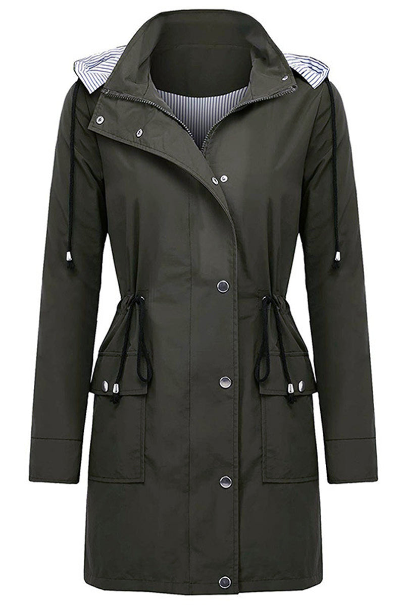 Chaqueta ligera mujer con capucha y cordón ajustable