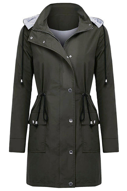 Chaqueta ligera mujer con capucha y cordón ajustable