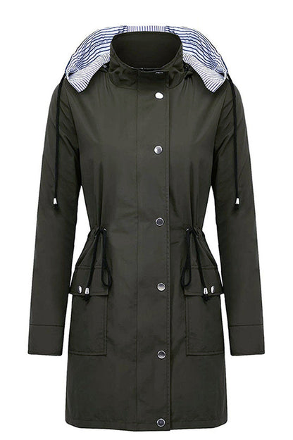 Chaqueta ligera mujer con capucha y cordón ajustable