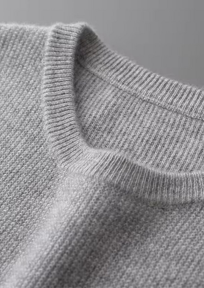 Chaleco Hombre Lana Merino Punto Cuello Redondo Jacquard