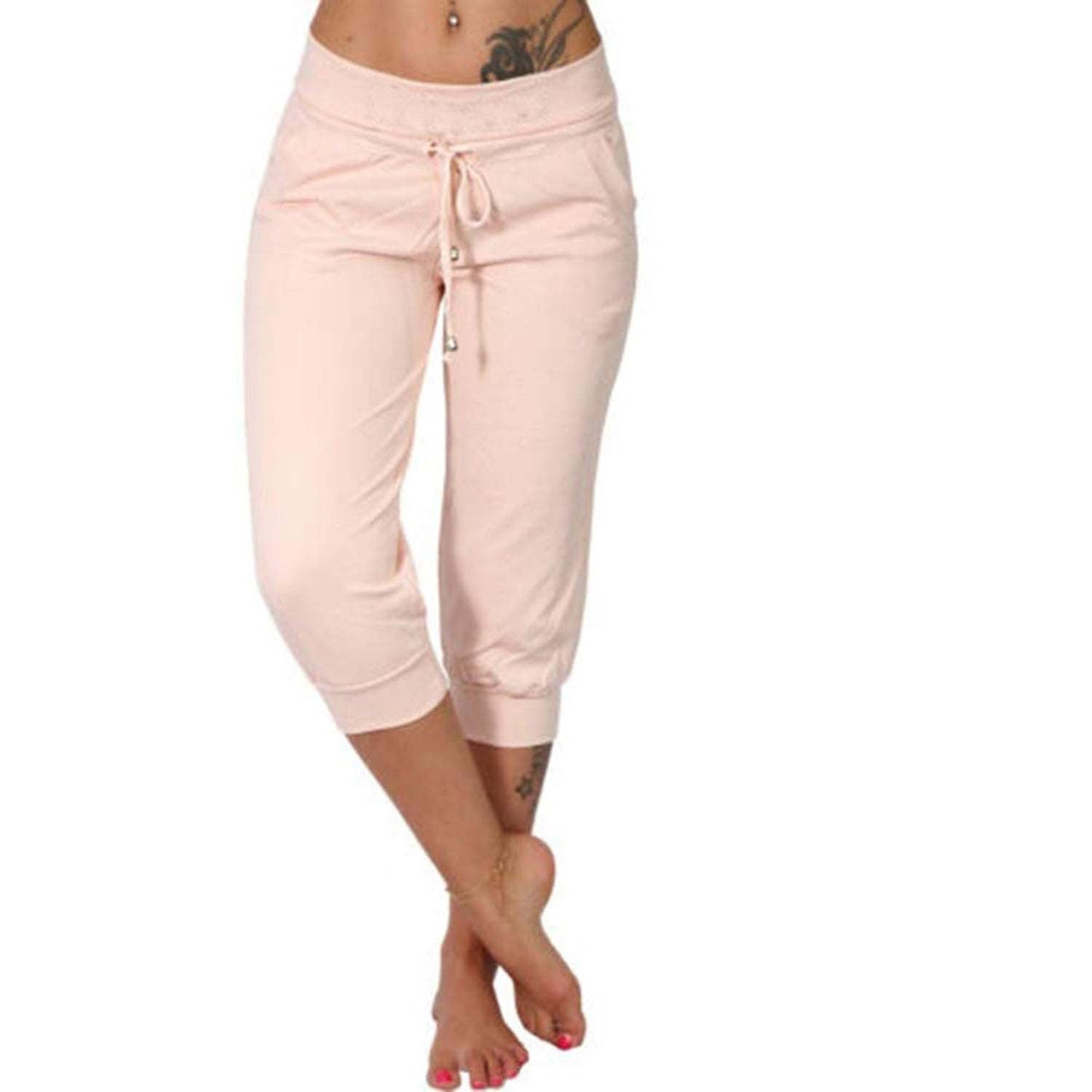 Pantalón Capri Mujer Ajustado Cintura Alta