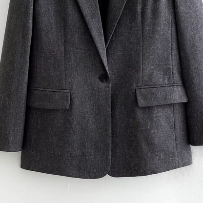 Traje Mujer Blazer Entallado y Pantalón Vestir Elegante