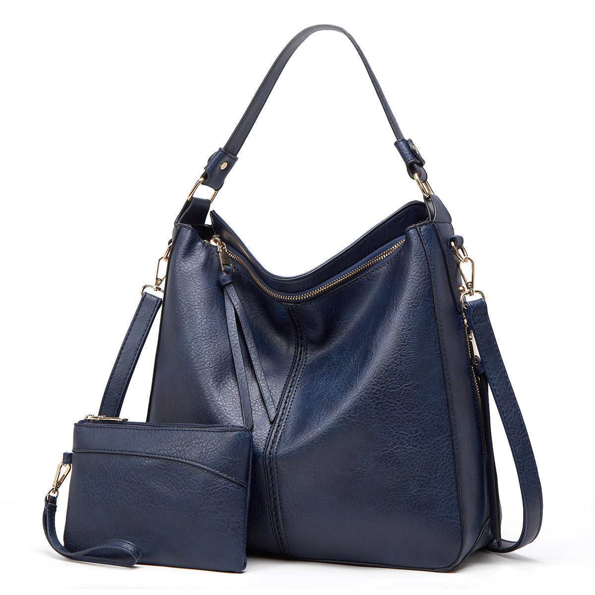 Set bolso bandolera y minibolso muñeca piel sintetica unisex