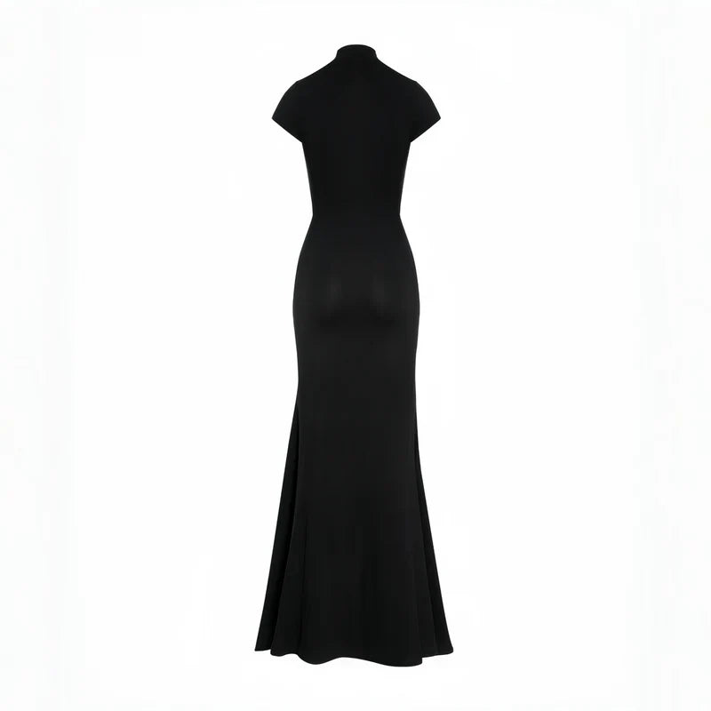 Vestido maxi mujer con abertura lateral