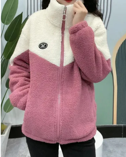 Chaqueta polar mujer de invierno cálida y cómoda
