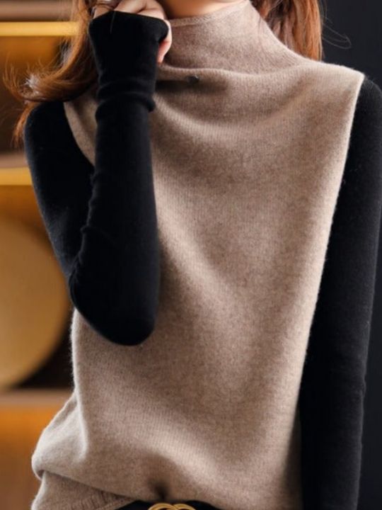 Jersey Mujer Cuello Alto Calido Ajuste Comodo