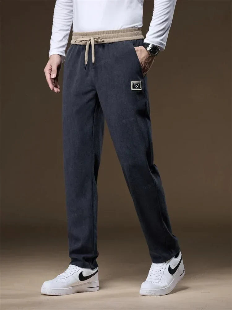 Pantalones Jogger Hombre de Pana Comodos Ajuste Regular