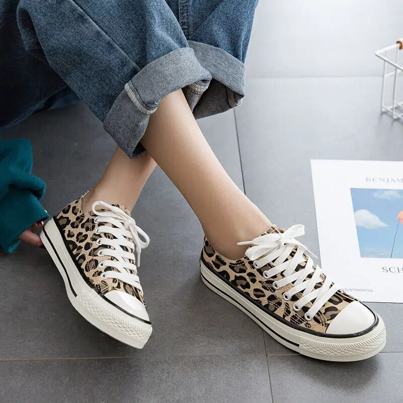 Zapatillas Mujer Plataforma Estampado Animal Ajuste Casual - Mavetta