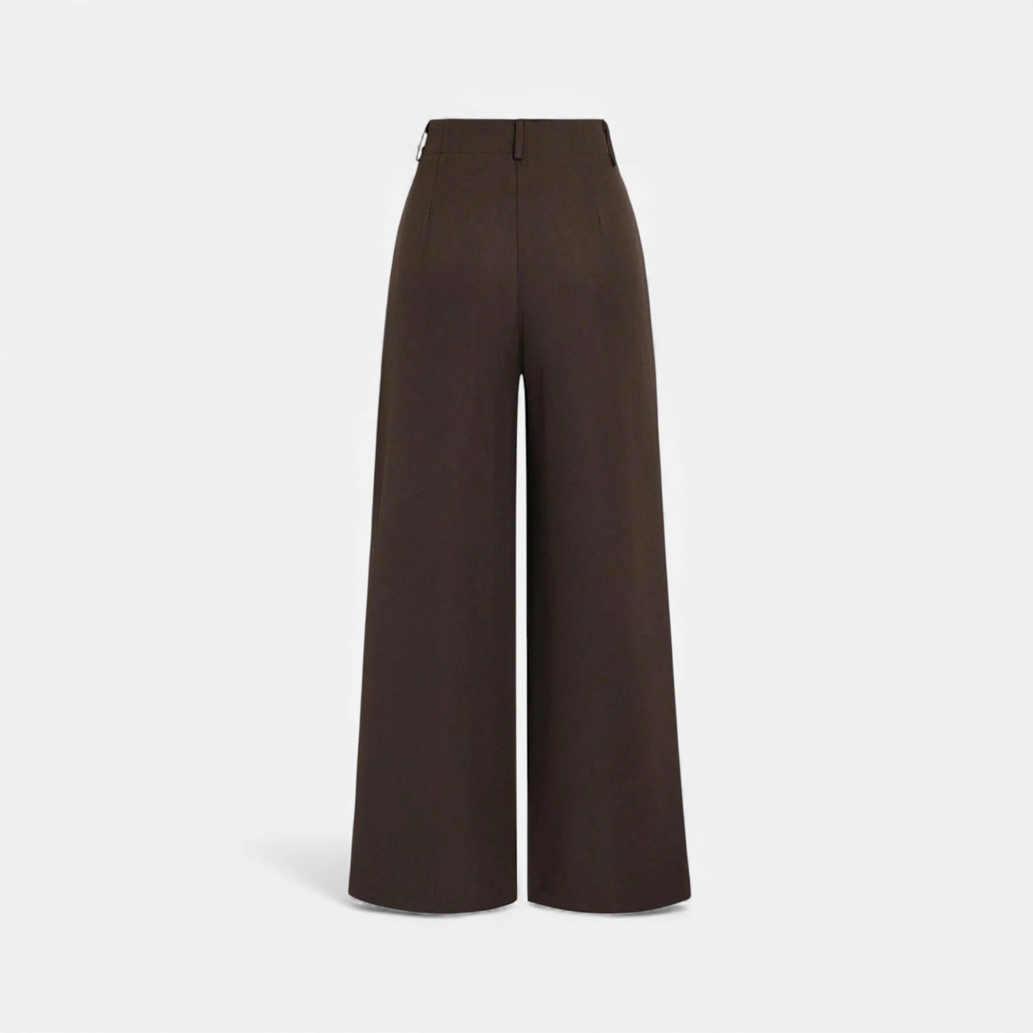 Pantalones Mujer Jacquard Pierna Ancha Cintura Alta Pinzas