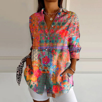 Blusa Mujer Estampado Floral Diseño Atemporal - Mavetta