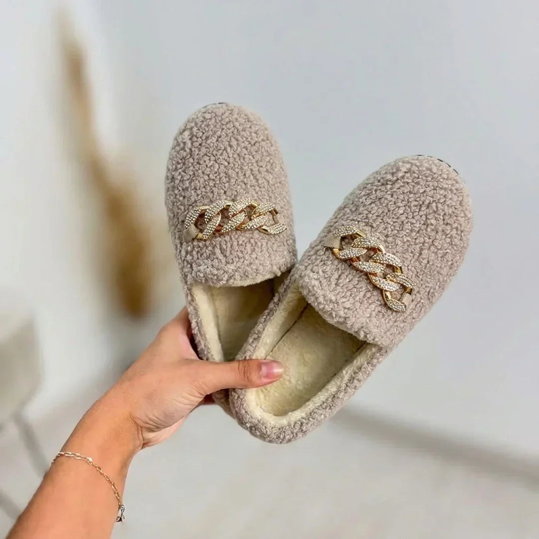 Pantuflas mujer interior cálidas suela cómoda estilo elegante