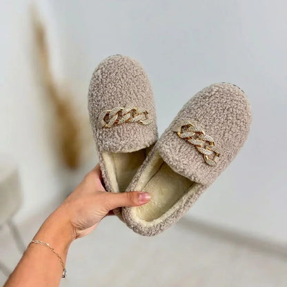Pantuflas mujer interior cálidas suela cómoda estilo elegante