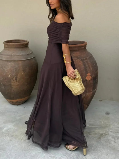 Vestido Mujer Mesh Asimétrico
