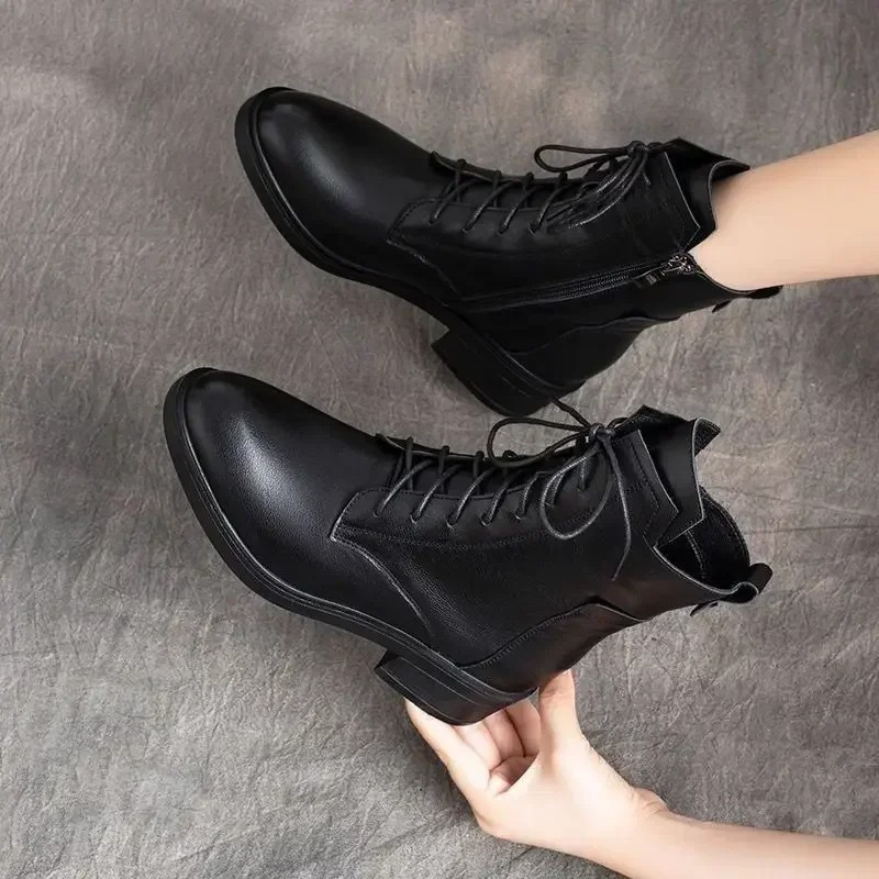 Botines Mujer Piel Sintética Punta Afilada