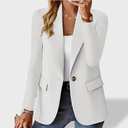 Blazer Mujer de Un Solo Botón Corte Clásico