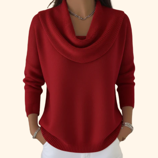 Jersey mujer de punto suave cuello redondo cómodo - Mavetta
