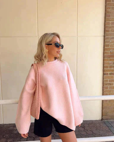 Suéter Mujer Oversized Comodo de Punto
