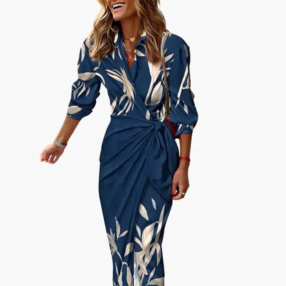 Vestido camisero mujer de algodón ajuste recto