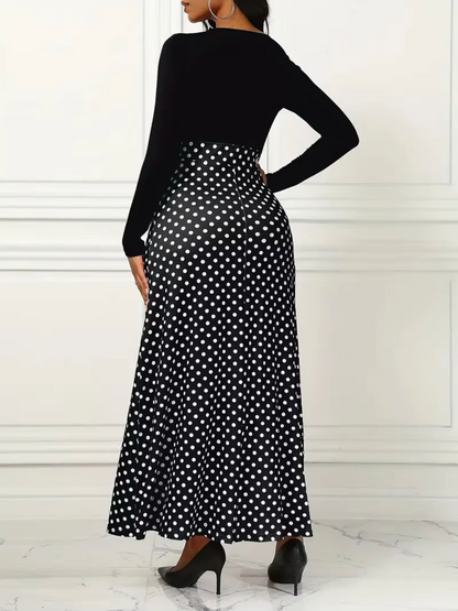 Vestido maxi mujer de tela ligera con estampado y corte fluido