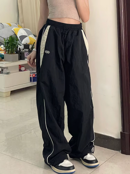 Pantalón Jogging Mujer de Algodón Pierna Ancha