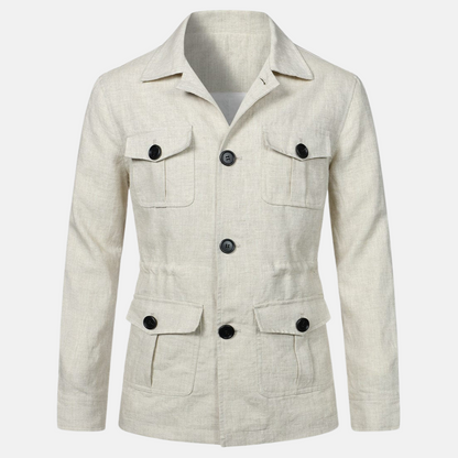 Chaqueta clásica hombre con botones y múltiples bolsillos