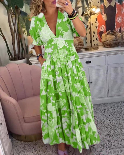 Vestido Mujer Floral Ligero Elegante Verano Fiesta