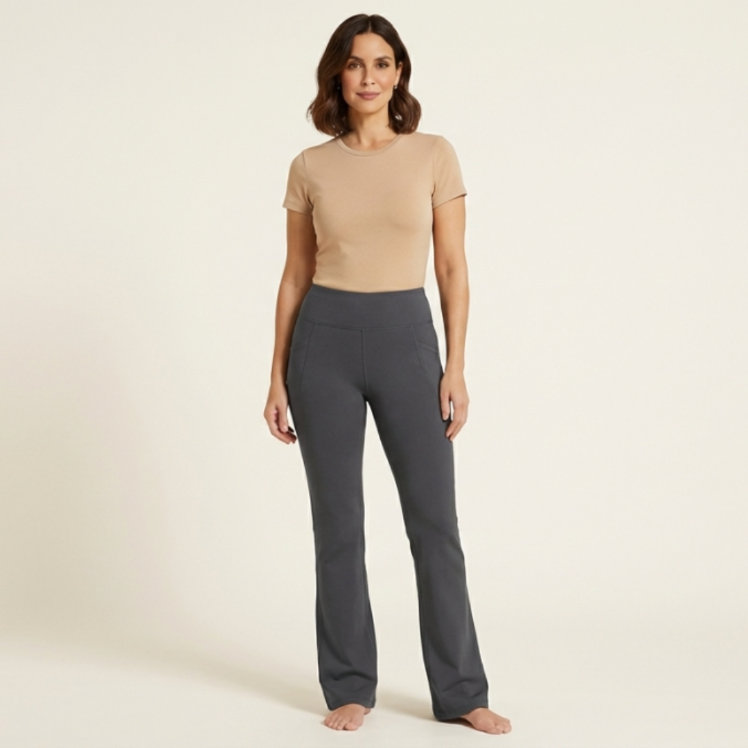 Pantalón Mujer Cintura Alta Elástico Corte Amplio - Mavetta