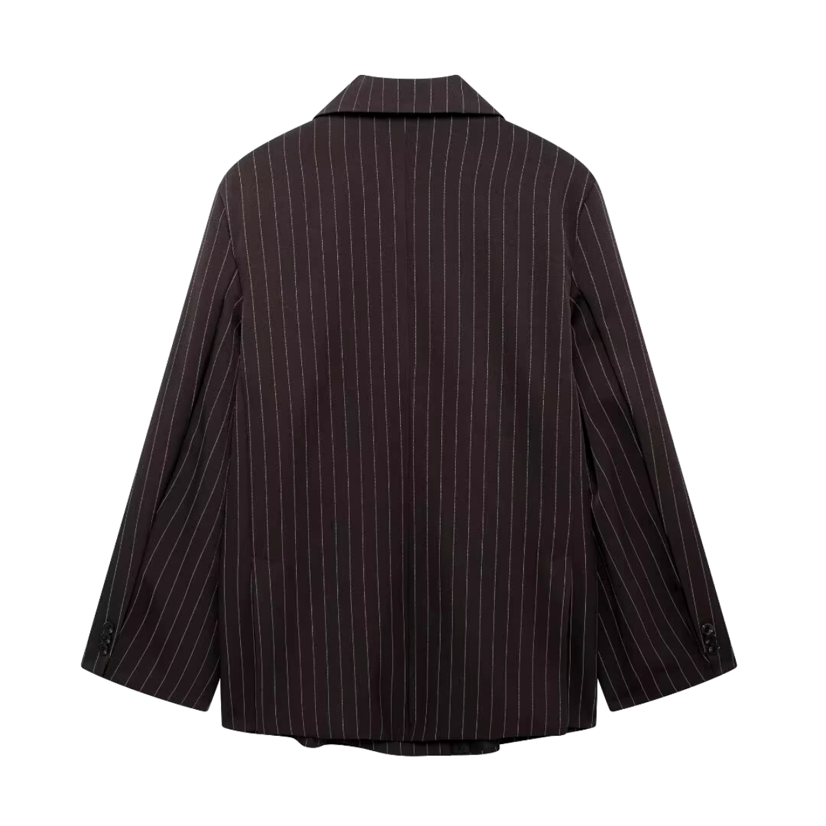 Blazer Mujer Oversize Doble Botonadura Rayas