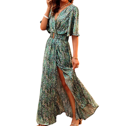 Vestido maxi mujer cruzado verano ligero