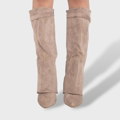 Botas Altas Mujer de Ante Clásicas Elegantes