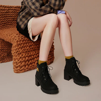 Botines Mujer Tacón Alto Plataforma