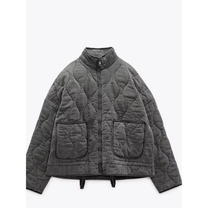 Abrigo invierno mujer acolchado diseño diamante