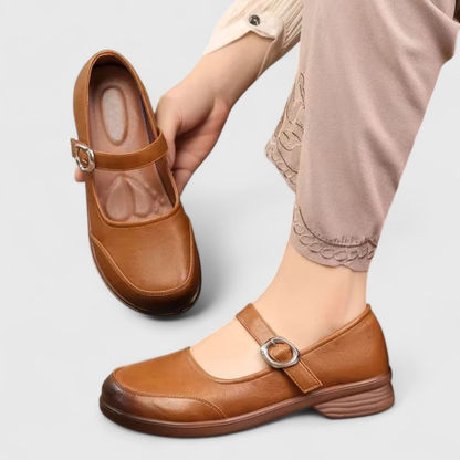 Zapatos Mujer Clasicos Hebilla Tacón Bajo Primavera