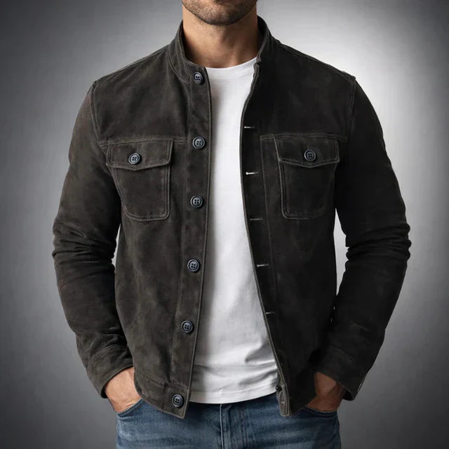 Chaqueta Hombre Inspiración Militar Corte Ajustado