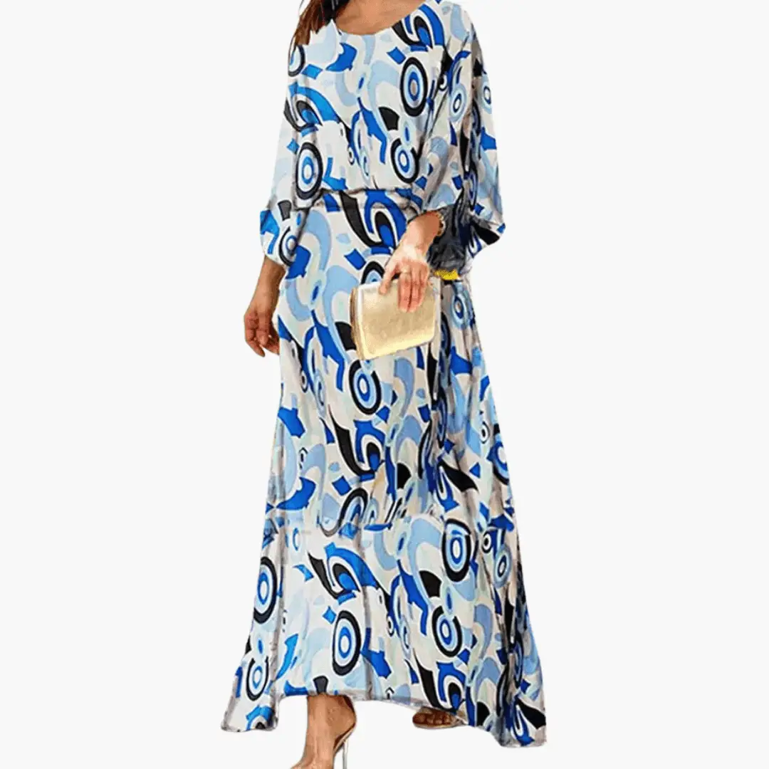 Vestido maxi mujer con estampado estilo bohemio