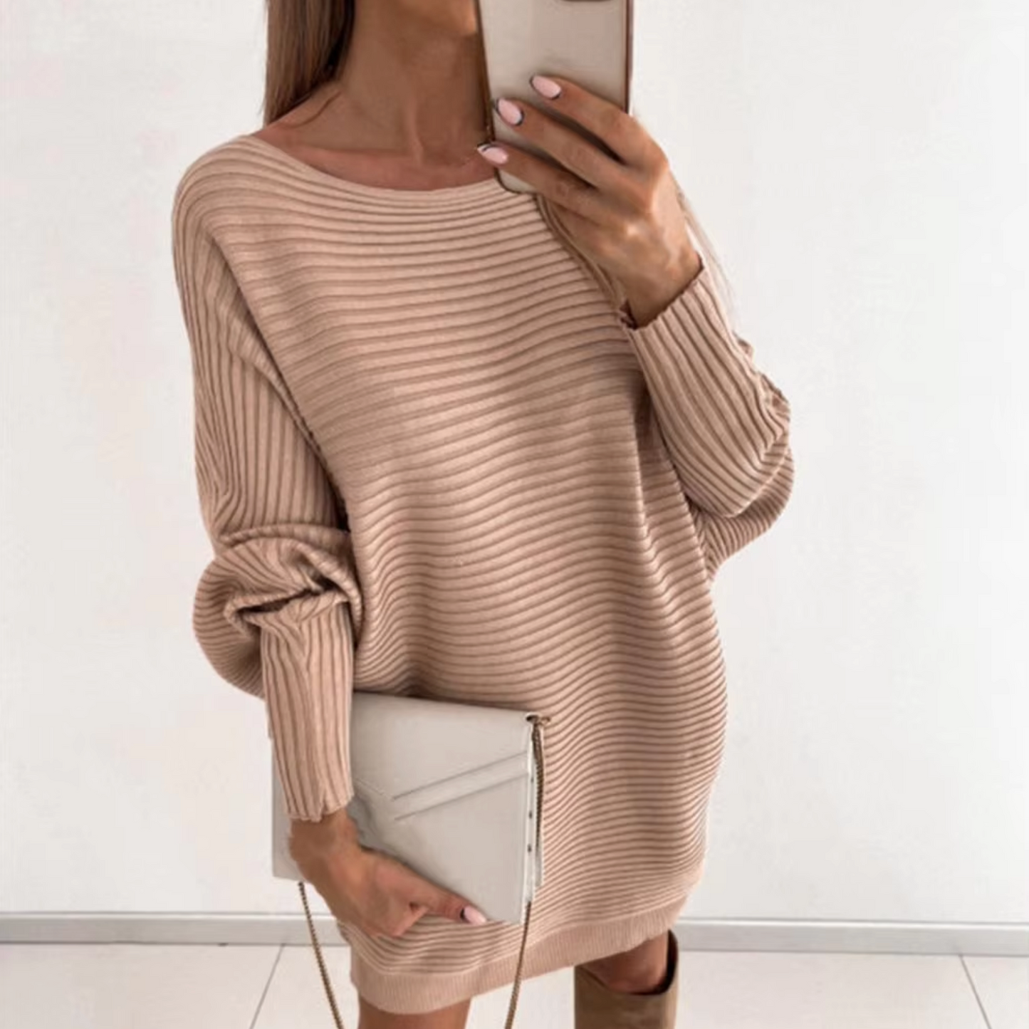 Suéter Mujer Oversize Punto Suave Ajuste Amplio