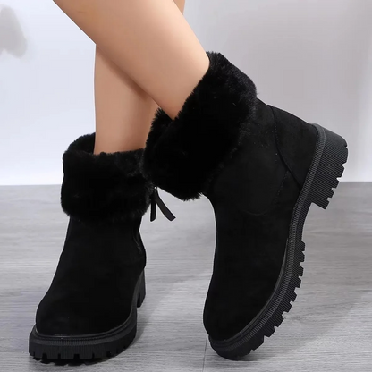 Botas invierno Mujer forradas puntera redonda impermeables