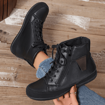 Botas altas mujer con cremallera y plantilla cómoda