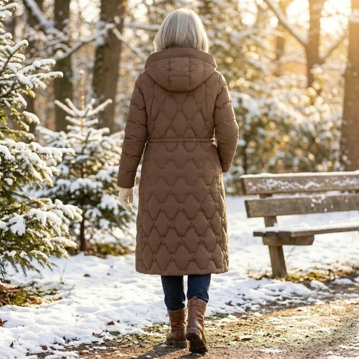 Abrigo largo Mujer acolchado con capucha