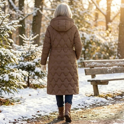Abrigo largo Mujer acolchado con capucha