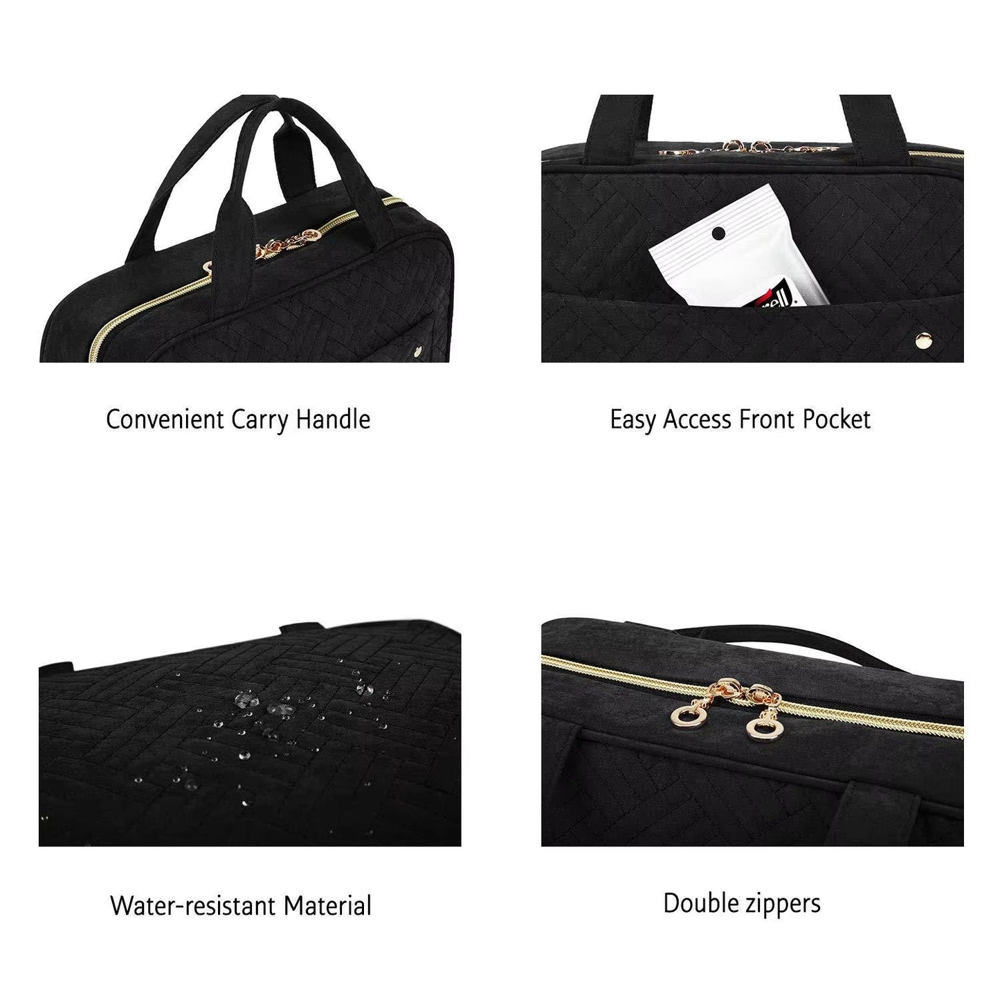Bolsa de viaje mujer compacta con múltiples compartimentos
