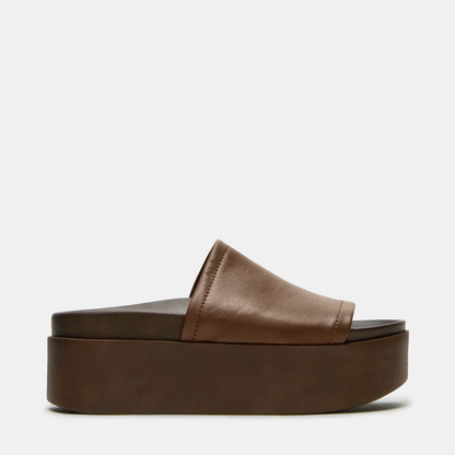 Sandalias Plataforma Mujer de Cuero Ajuste Cómodo