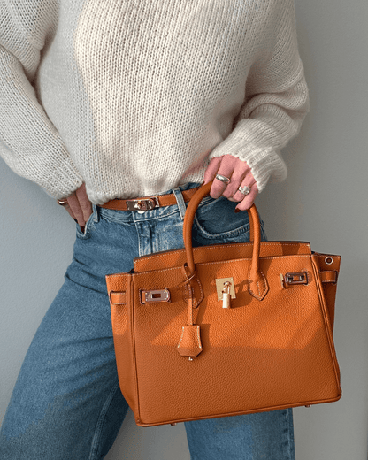 Bolso bandolera mujer de cuero PU textura lichi correa ajustable