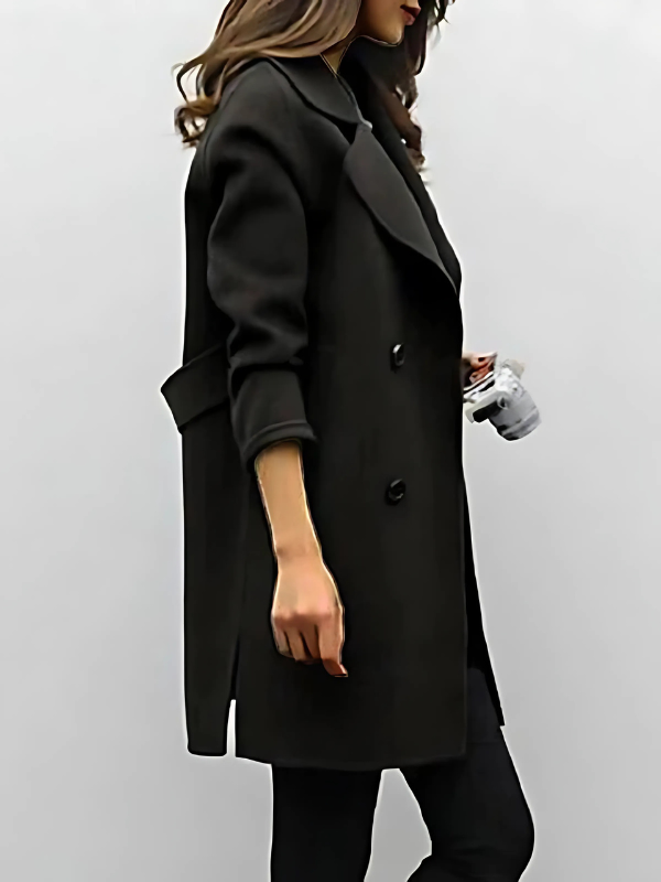 Abrigo Trench Mujer Clásico Largo