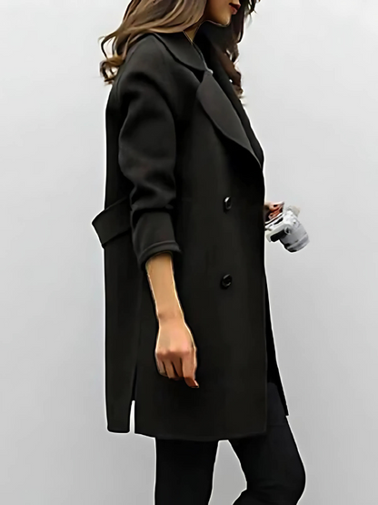 Abrigo Trench Mujer Clásico Largo